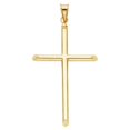 thumbnail image 2 of 14K Yellow Gold Classic Cross Pendant with 3.1mm Figaro 3+1 Chain Chain Necklace - 22", 2 of 4