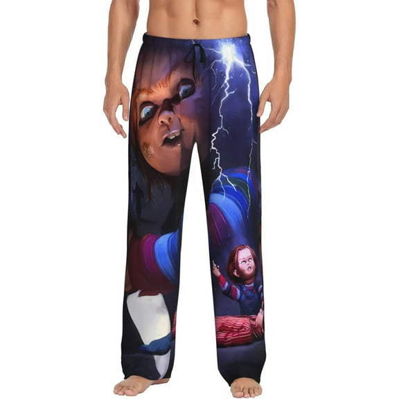 Saiise Chucky Bf Print Mens Pama Pants for Men,Mens Lounge Pants,Funny Gifts for Men,Men's Pama Bottoms