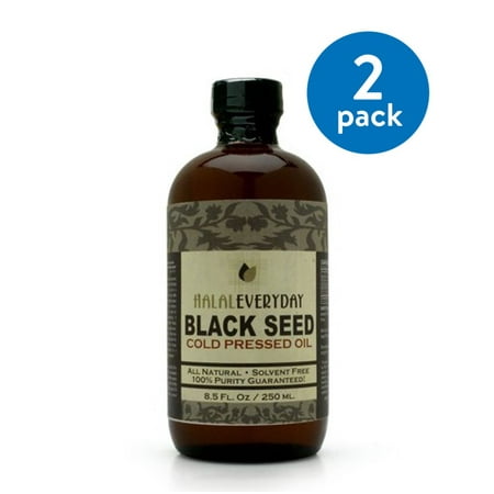 HalalEveryDay Black Seed Oil, Cold Pressed, 8.5 oz (Pack of 2)