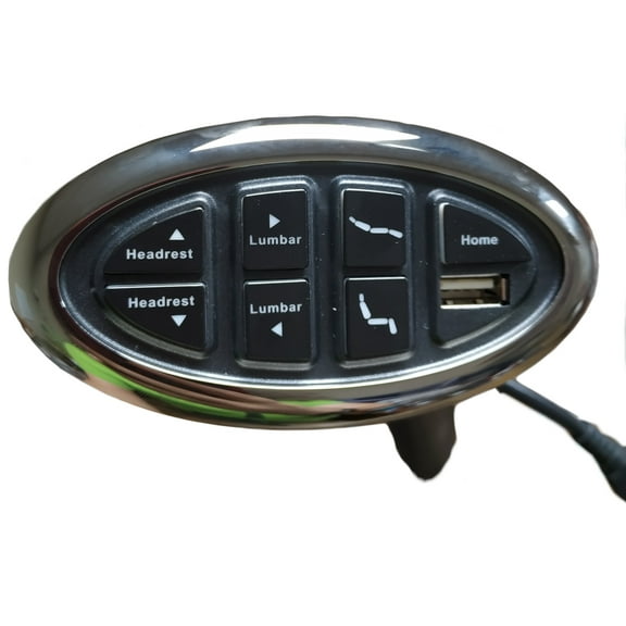 7 function Handset For Recliners Headrest, Lumbar, and Recline w/ USB