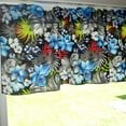 thumbnail image 5 of Cotton Window Valance Floral Print 58 Inch Wide Tropical Hawaiian Black, 5 of 5