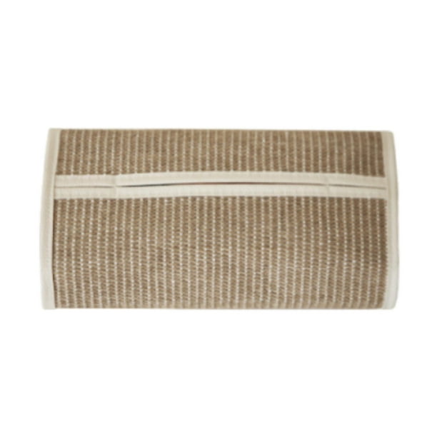 Caja de pañuelos tejida, organizador de pañuelos, dispensador rectangular, pañuelos faciales Blanco