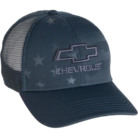 Chevrolet USA Stars and Stripes Hat- Chevy Tonal Flag Cap Navy