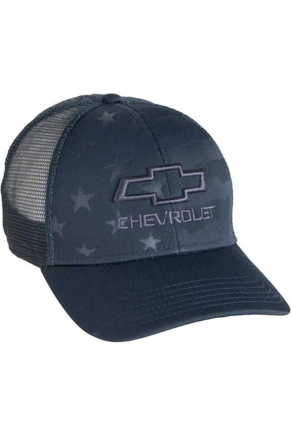 Chevrolet USA Stars and Stripes Hat- Chevy Tonal Flag Cap Navy