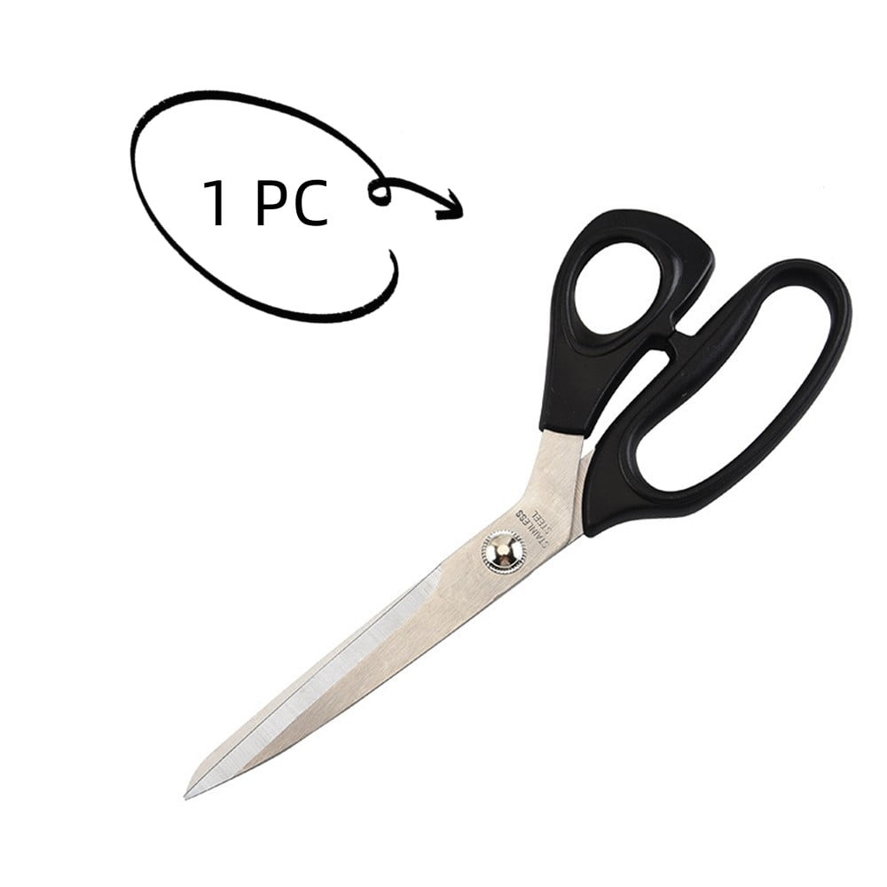 Happon Scissors 8.8 inch - Professional Heavy Duty Industrial Strength Stainless Steel Tailor Scissor Shears For Fabric Leather Sewing Dressmaking Tailoring Home Office Artists Students Black