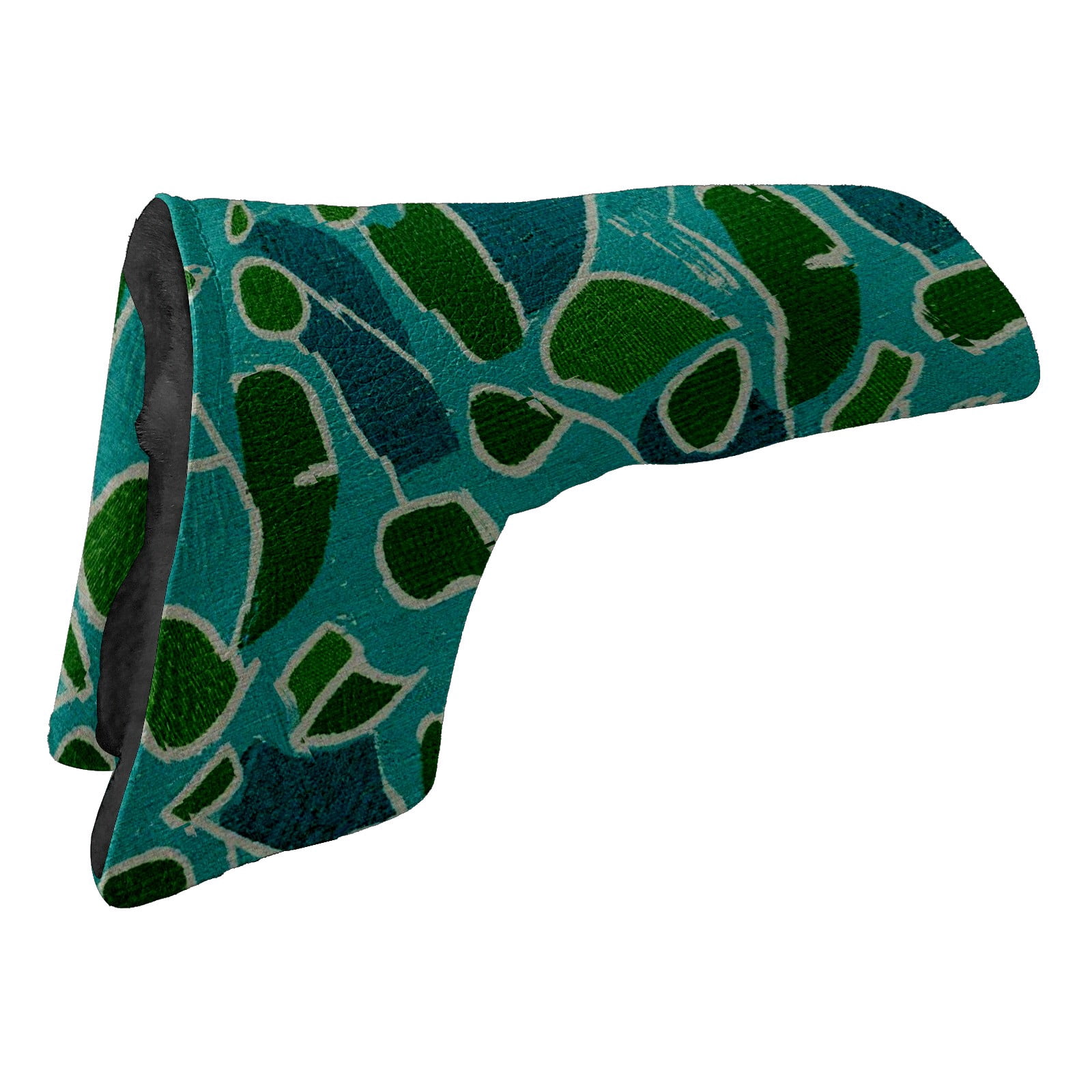 Golf Club Head Cover | Leather Golf Club Putte Headcover , Waterproof Golf Club Head Cover Set Driver Headcovers for Golf Clubs Men Women Teal - Green Fragment Mosaic