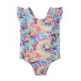 thumbnail image 2 of Traje de baño de una pieza con efecto tie-dye para niñas pequeñas, ropa de playa, 2 of 8