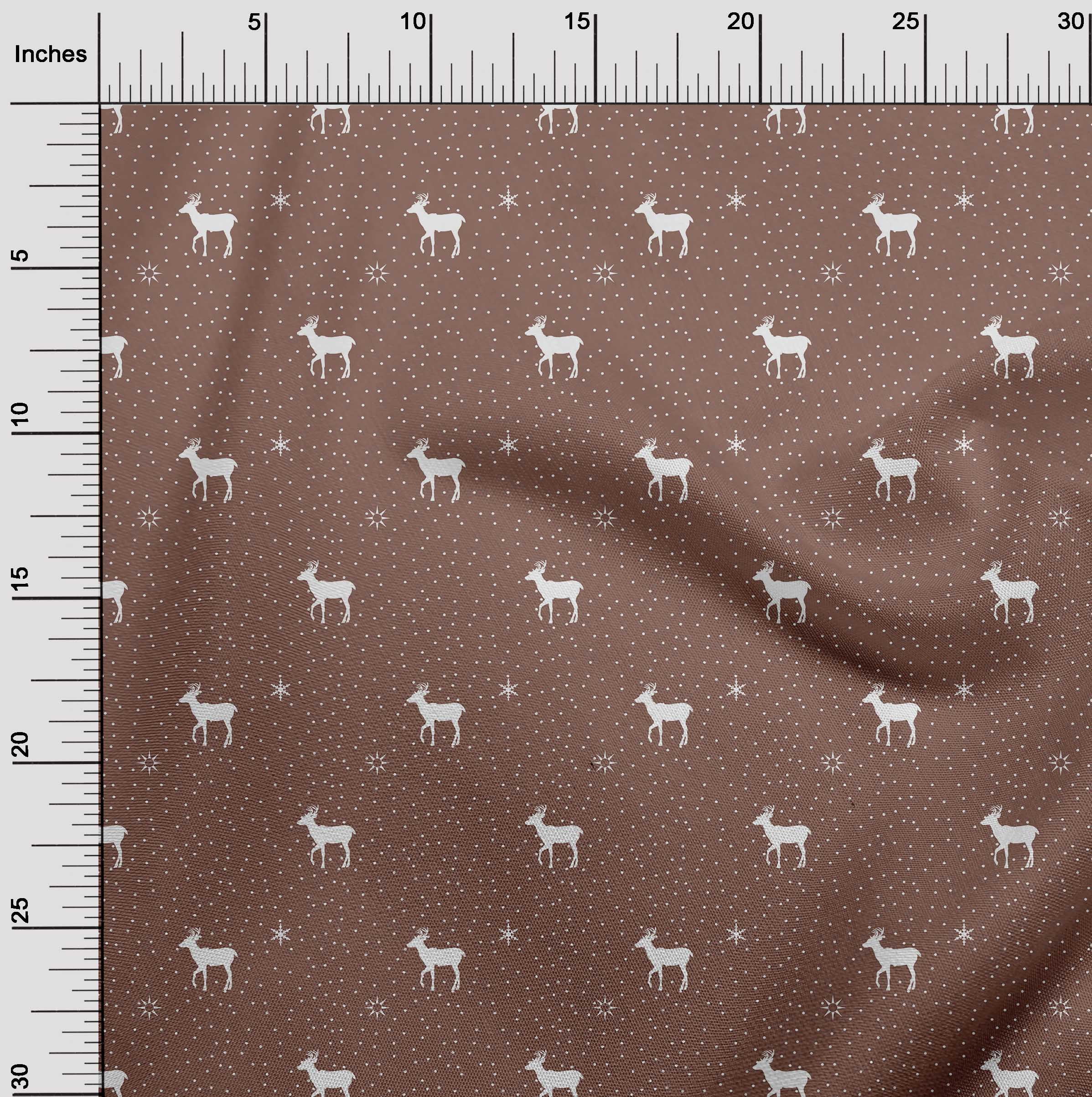 oneOone Silk Tabby Dark Rose Brown Fabric Christmas Sewing Fabric By The Yard Printed Diy Clothing Sewing Supplies 42 Inch Wide