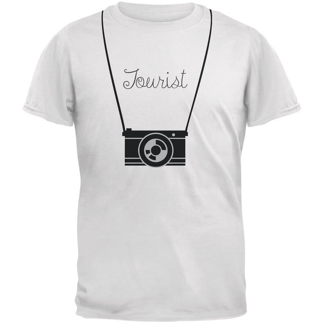 T-Shirt Blanc pour Jeunes avec Caméra Suspendue Touristique