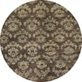 thumbnail image 1 of Ahgly Company Indoor Round Abstract Dark Brown Abstract Area Rugs, 6' Round, 1 of 6