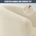 thumbnail image 5 of CHUNTIAN Velvet Club Chair Slipcover, 2-Piece Tub Chair Cover with Cushion Cover Soft Stretch Armchair Slipcover Non Slip Furniture Protector for Living Room (Light Blue), 5 of 5