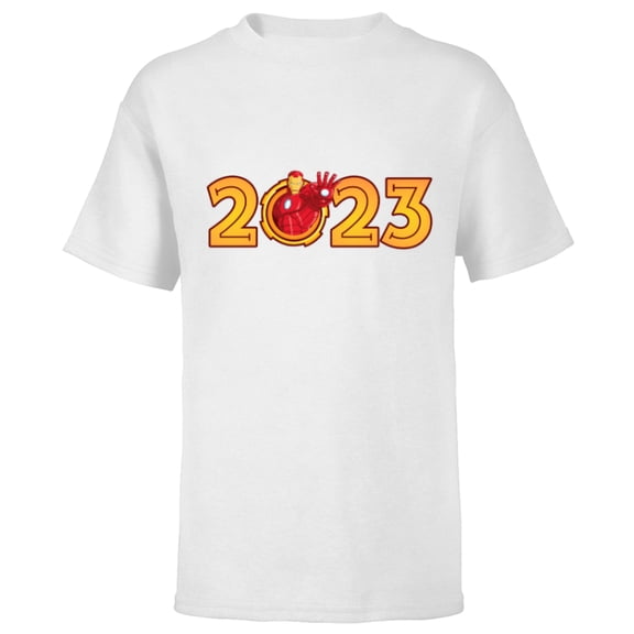 Marvel Iron Man 2023 New Year - Short Sleeve T-Shirt for Kids - Customized-White
