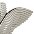 thumbnail image 5 of 11" x 8" Silver Ceramic Swan Sculpture with Textured Grooves, by DecMode, 5 of 9