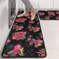 thumbnail image 2 of Kitchen Rugs Sets Of 2,Pioneer Flower Floral Print Pattern Anti Fatigue Kitchen Mat Rugs Non Slip Washable,Decorative Kitchen Floor Mats for Kitchen,Sink,Laundry,17"x47"+17"x47", 2 of 5