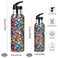 thumbnail image 2 of Yayeee 20oz Insulated Water Bottle Double Wall Stainless Steel with Flip Straw Lid, Vibrant Dragon Scales Pattern, 2 of 7