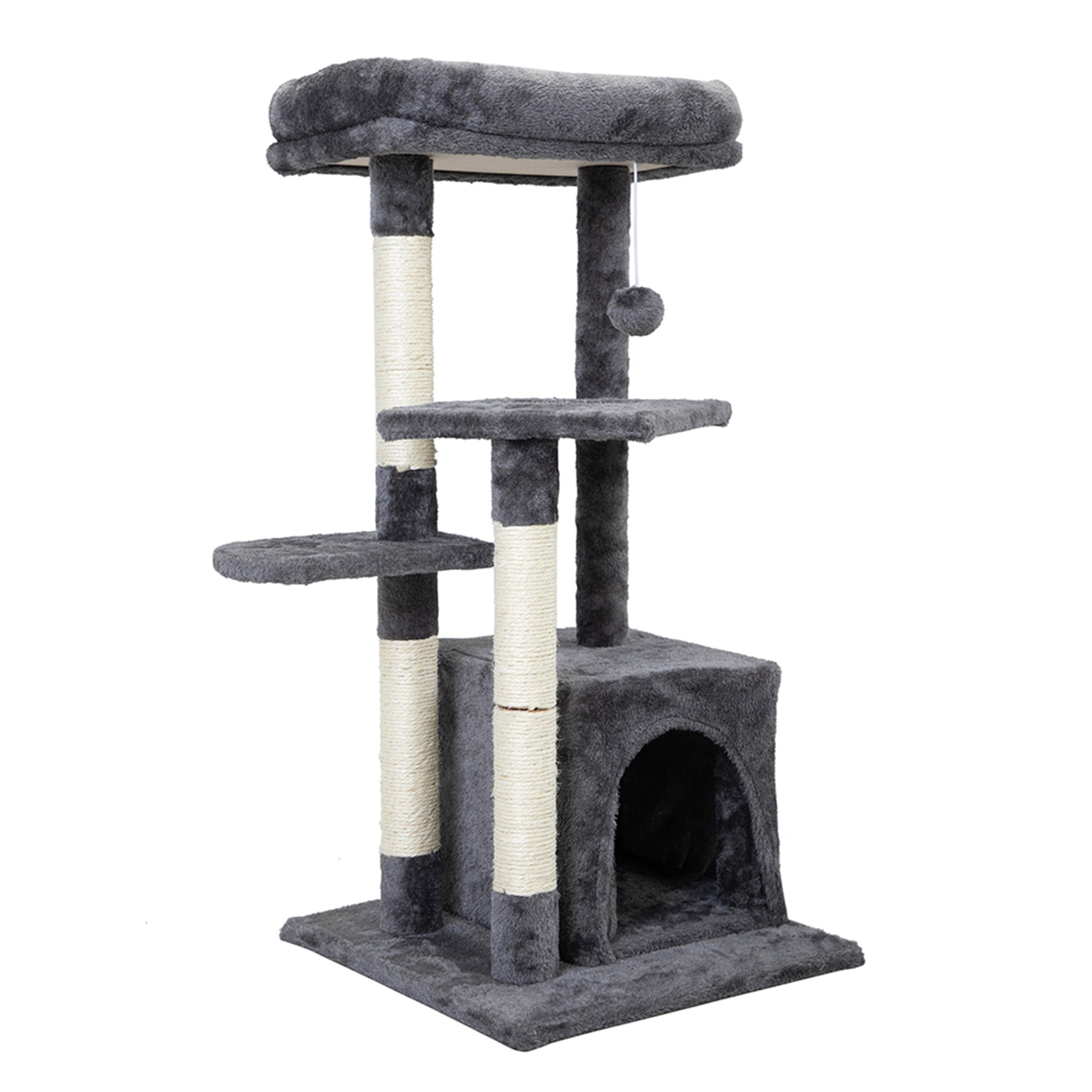 Spaco 33" Cat Tree Cat Tower for Indoor Multi-Level Cat Condo with Scratching Posts, Light Gray Spaco 33" Cat Tree Cat Tower for Indoor Multi-Level Cat Condo with Scratching Posts, Light Gray