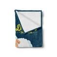 thumbnail image 2 of Saying Soft Flannel Fleece Throw Blanket, Night Sky Illustration with Sheep Sleeping on the Moon Star Filled Background, Cozy Plush for Indoor and Outdoor Use, 60" x 80", Multicolor, by Ambesonne, 2 of 5