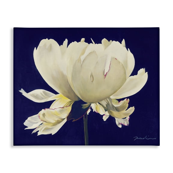 Stupell Industries Contemporary Flower Bulb White Blue Canvas Art, 30 x 24, by Liz Jardine