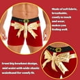 thumbnail image 6 of Zaldita Mens Christmas Santa Boxer Briefs Holiday Velvet Bowknot Underwear Trunks Shorts Underpants Red XXL, 6 of 7