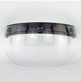 thumbnail image 4 of Sidaley Casco de motocicleta, cascos con visera en forma de W de media cara, pantalla de protección solar a prueba de viento, botón pulsador, Gafas de moto Transparente, 4 of 6