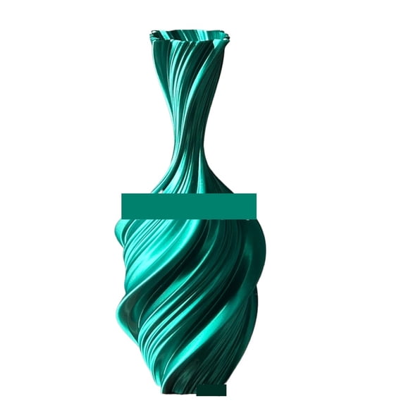1pc Emerald Shadow Green Size: 24*10*10cm 3D Printed Rotating Vase, Water-filled Ornament