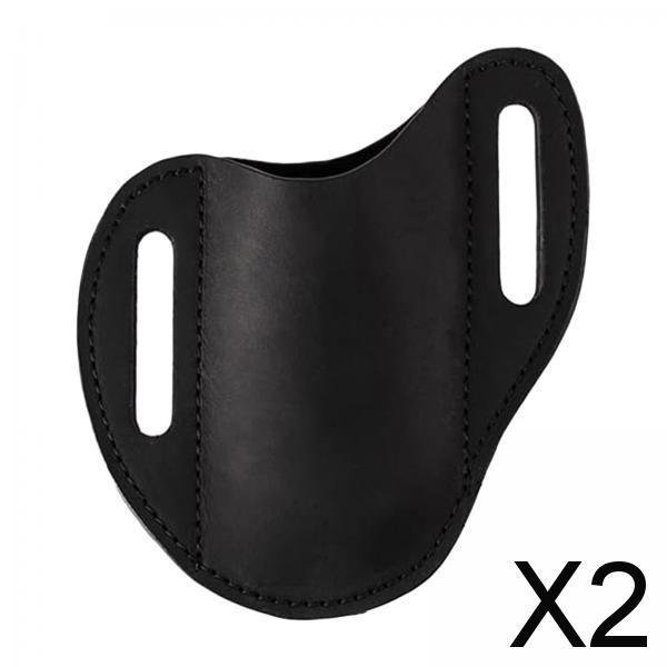 2x Funda de Cuchillo de Cuero PU para Cinturón, Soporte Pequeño para Kinfe, Funda de Almacenamiento Multifuncional para Barbacoa, Viajes, Actividades 2 piezas