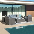 JOIVI Outdoor Furniture Set, 8 Piece Patio Wicker Sectional Patio