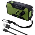 thumbnail image 2 of Radio Meteorológica de Emergencia con Manivela, Portátil, Carga Solar, Linterna LED AM/FM/, Alerta SOS, 5000 MAh, 2 of 5