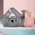 thumbnail image 3 of Bolsa de agua caliente, con funda para la cintura Terapia de frío y calor Botella de agua caliente de goma Bolsa de agua caliente para piernas Cintura Rosa Sunnimix Calentador de cintura, 3 of 6
