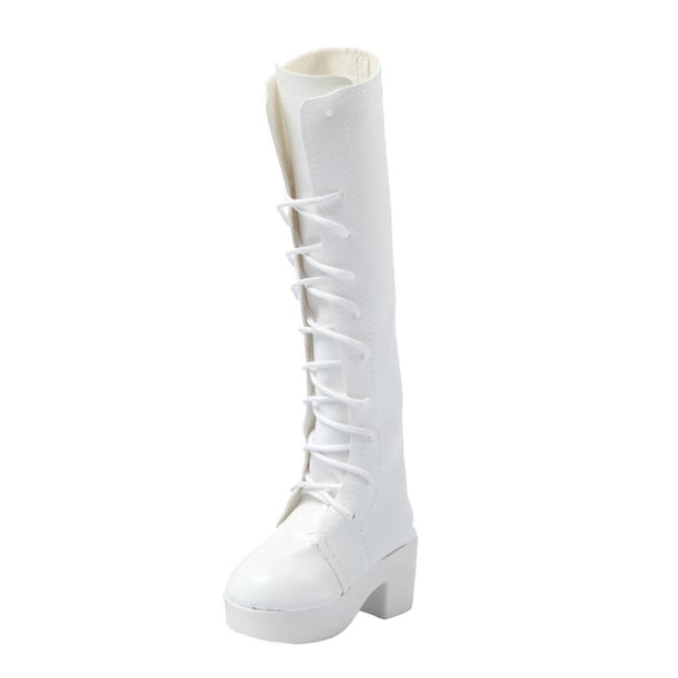 Zapatos de muñeca articulados BJD Hugo botas largas de cuero PU para muñecas de 60 cm