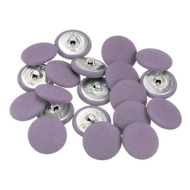 Unique Bargains 20 Pcs Boutons Ronds en Tissu de 36L pour Couture de Costume, Blouses, Violet