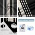 thumbnail image 6 of Blackout Curtains for Bedroom, Black Beige Striped Room Darkening Window Drapes for Living Room, Modern Farmhouse Retro Lines Thermal Insulated Grommet Curtains, 42x84 inch, 2 Panels, 6 of 9
