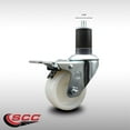 thumbnail image 2 of 3 Inch SS Nylon Swivel 1-5/8 Inch Expand Stem Caster Total Lock Brake SCC, 2 of 2