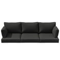thumbnail image 3 of Pakunoda Outdoor Cushions Replacement, 8 Piece Sectional Cushion Fits 3-Seat, 4” Foam Deep Seat, for Patio Rattan Wicker Replacement Cushion, Liner&Cover, Black, 3 of 7