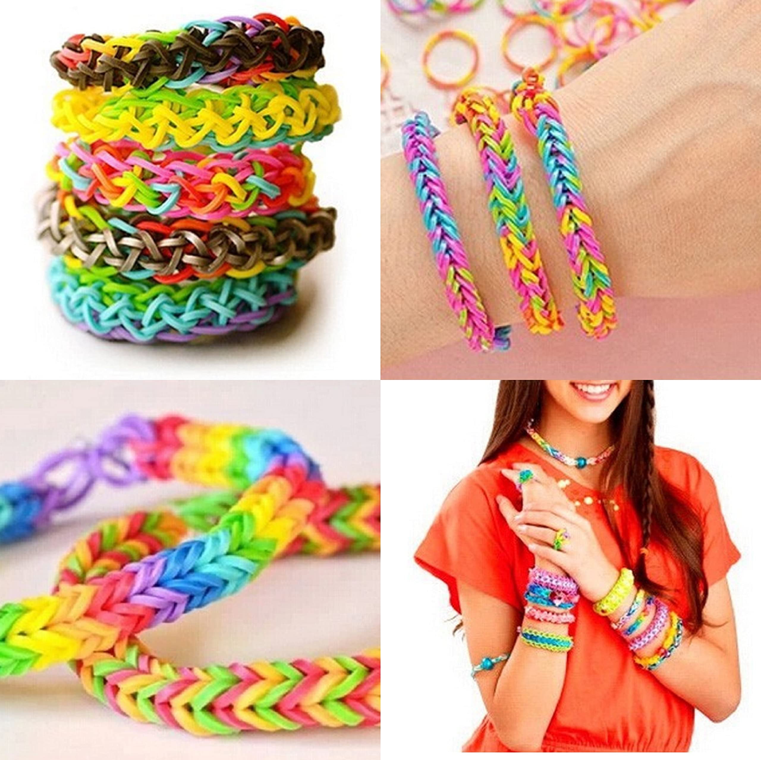 1800pcs Rubber Loom Bands Diy Toys For Kids Lacing Bracelets Girls Gift  Hair Rubber Bands Refill Make Woven Bracelet