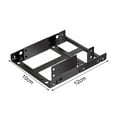 thumbnail image 5 of 1 Set Hard Disk Holder Widely Compatible Easy Installation Metal 2.5 inch to 3.5 inch HDD Bracket SSD Mount with SATA Data Cable for PC, 5 of 7