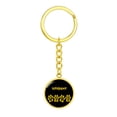thumbnail image 1 of Whippet Mama Circle Keychain Stainless Steel or 18k Gold Dog Mom Pendant, 1 of 7