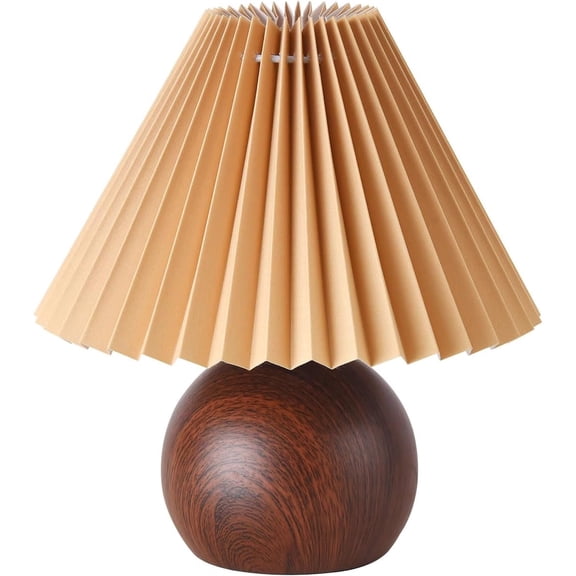 Mini Ball Base Pleated Table Lamp, 10.75" H