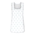 thumbnail image 6 of Women's Tank Tops Square Neck Pleated Front Camisole Tops for Women Polka Dot Print Loose Womens Summer Tops Casual Vacation XL Sky Blue, 6 of 6