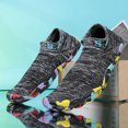 thumbnail image 2 of Domuza Women’s Barefoot Water Shoes, Breathable Knit Quick-Dry Swim Shoes with Colorful Non-Slip Sole for Beach, Pool, and Water Sports Dark Gray 5.5（EU-36）, 2 of 4