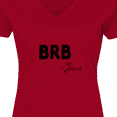 thumbnail image 4 of Inktastic Easter BRB Jesus Women's V-Neck T-Shirt, 4 of 5