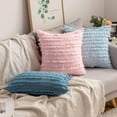 thumbnail image 4 of Wehilion 2pcs Throw Pillow Covers Linen Striped Jacquard Pattern Cushion Covers for Sofa Couch Living Room Bedroom Decorative Boho, 4 of 10