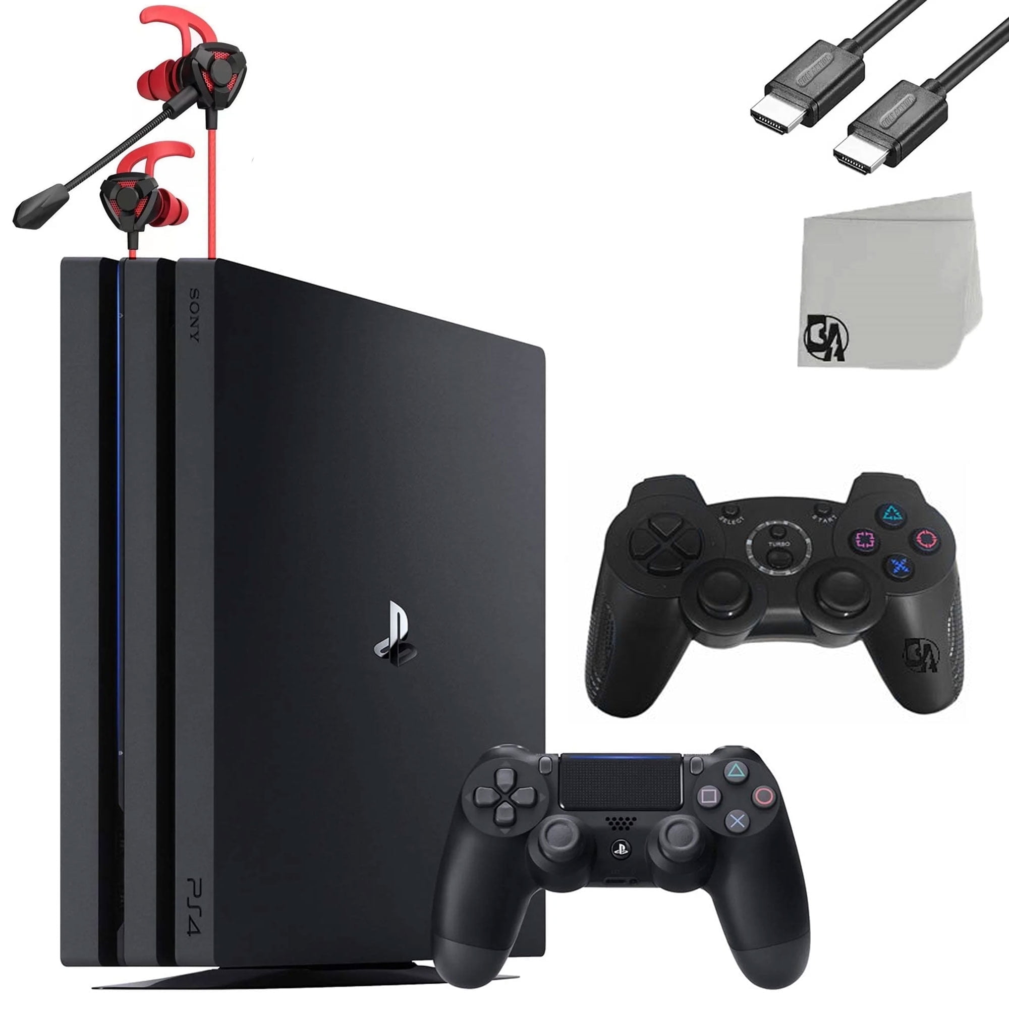 Sony PlayStation 4 Pro 1TB Gaming Console Black Headset With BOLT