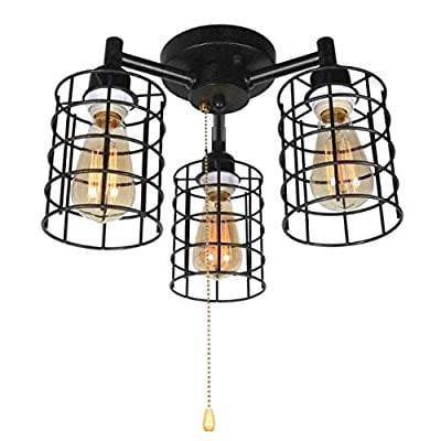 Industrial Ceiling Light With Pull, Pull Chain Light Fixture