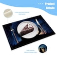 thumbnail image 3 of BaHomeck placemats Set of 4 Dog And Cat Sit On Moon Under Starry Stars Night Sky Cotton Linen rectangle Placemats for Kitchen Dining Table Indoor,Outdoor,18*12inch, 3 of 4