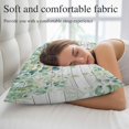 thumbnail image 5 of Green Pillow Covers, Linen Long Throw Pillow Case, Eucalyptus Leaves Holiday Pillow Protector Decorative Cushion Cover for Living Room/Bedroom 12" x 20", 5 of 8
