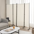 thumbnail image 2 of Biombo Separador de Habitaciones Costway 4 Paneles con Ruedas 225 x 30 x 173 cm Blanco, 2 of 10