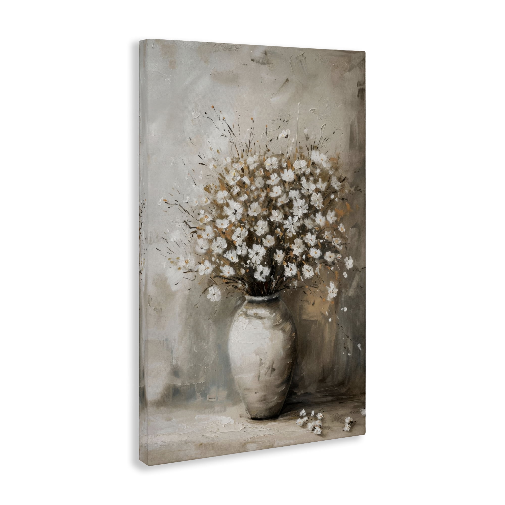 Stupell Industries Vintage Still Life Bouquet Plants & Flowers Painting Wrapped Canvas Art Print Wall Art, 24 x 36