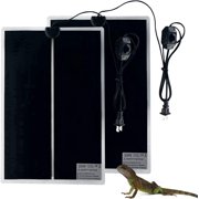 Reptile Heating Mat 2PCS, Adjustable Temperature for Terrarium Tanks, 16.5x11in 28W