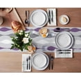 thumbnail image 2 of Geometric Stripes Purple Table Runner Luxury Home Dining Table Coffee Table Holiday Wedding Decoration Party Dinner Table Runner, 2 of 4